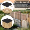 6 Pcs 4x4 Wood Fence Post Caps (3.5inx3.5in), PNXKTXO Black