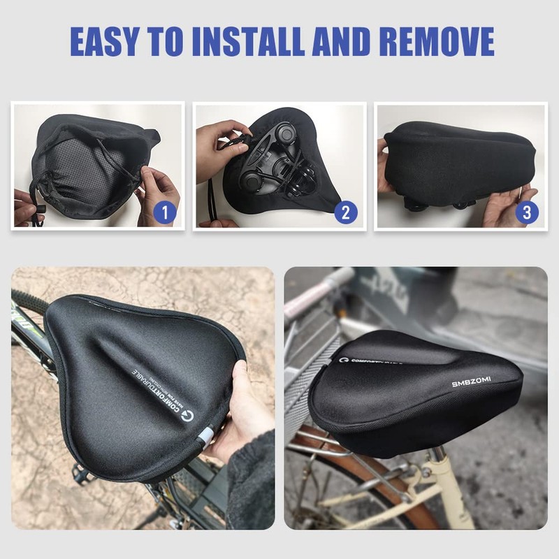 Bicycle Saddle Cover, 28 x 25 cm, Gel Padded Bicycle