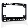 Fastasticdeals Metal Insert Bike License Plate Frame Keep Calm and
