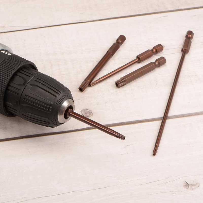 HARFINGTON 2pcs T40 Torx Bit 1/4" Hex Shank 4" Length