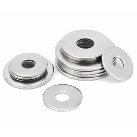 SHUNCHG Pack of 100 washers M5 x 15 mm, washers M5 stainless steel A2 V2A 304 body washers, these washers are suitable for nuts, screws and threaded rods
