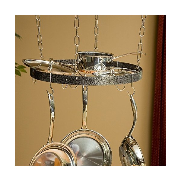Rogar 8015 Gourmet 20" Round Pot Rack with Grid