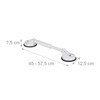 Relaxdays Extendable Suction Grab Handle, Bathroom Rail for Bath &