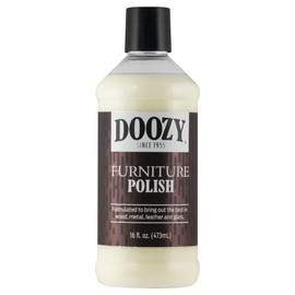 Doozy 16 oz Furniture & Cabinet Polish for All Wood & Metal, Leather & Glass - Oak, Teak, Dark & Light Wood - Best to Clean, Restore, Protect, Shine & Conceal Fine Surface Scratches