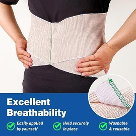 AZEN Premium Paquete de 12 Vendajes Elásticos de 6 Pulgadas, Vendaje de Compresión para Piernas, Tobillo, Rodilla, Abdomen, Cuerpo, Sin Látex, Vendaje