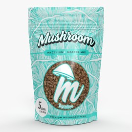 Mycelium Plus Master Mix Premium Mushroom Spawn I Organic Feed Mushroom Growing Kit I Indoor Cultivation for Starter & Pro Home Growers I Non-GMO & Sourced from Local USA Farms, 5lbs