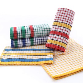 Gentlife Large Kitchen Dish Towels, 16 Inch x 26 Inch Bulk Absorbent Super Soft Cotton Dish Cloths, 4 Pack Bright Colorful Tea/Bar Towels for Washing Drying Dishes and Household