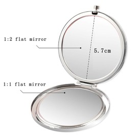 60th Birthday Gifts for Woman Rose Gold Stainless Steel Compact Makeup Mirrpr 60 Years Old Birthday Present Inspiration Gift Behind You All Your Mermories with Gift Box