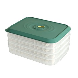 Dumpling Storage Box Multi Layer Excellent Sealing Dumpling Food Container with Time Recorder for Fridge