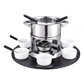 Baum Brothers Set De Fondue Grande De Acero Inox Con Base Giratoria Kb-11
