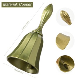 Hand Bell Brass Hand Call Bells Ringing Bell with Handle Dinner Bell, Tibetan Bell, Meditation Bell, Vintage Bell, Service Bell Call, Wedding Bell