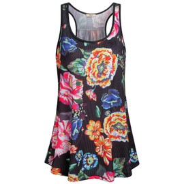 Miusey Womens Sleeveless Loose Fit Workout Yoga Racerback Tank Top