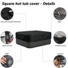 XCZ Heavy-Duty 600D Waterproof Square Hot Tub Cover - 96"