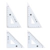 sourcing map 4piece Triangle Ruler Square Set 10cm 30/60 and