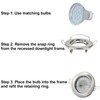 KingYH 8 Pack Recessed Light Frames Set GU10 MR16 Round