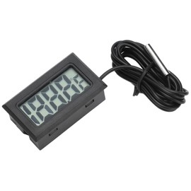 Termómetro Digital LCD de 2 uds., Monitor de Temperatura 2s, Actualización con Sonda Externa para Coche, Frigorífico, Congelador, Acuario (negro * 2)