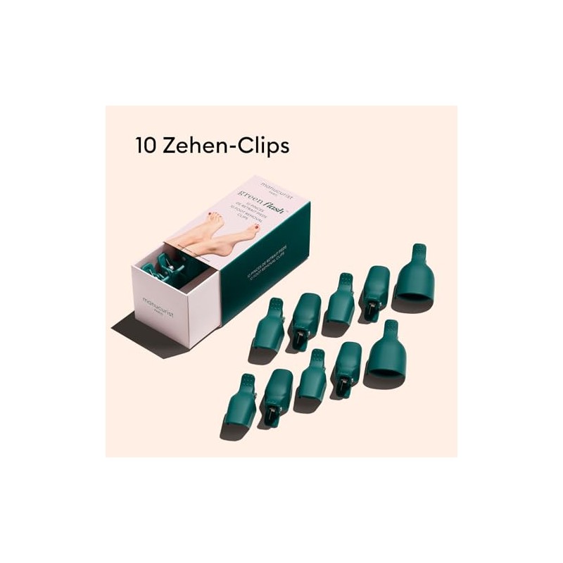 Manucurist - 10 Zehennagel Nagellackentferner Clips - Zubehör zum Entfernen