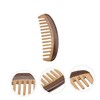 Baluue 1pc Sandalwood Wide Tooth Massage Comb Hand-carved Anti-static for
