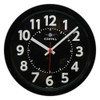 Suntel SQ07-BK Wall Clock, Black, Diameter 10.3 x 1.6 inches