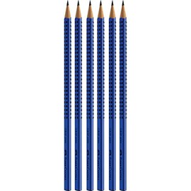 Faber-Castell Grip 2001 Pencils Economy Pack of 6 (Blue B)