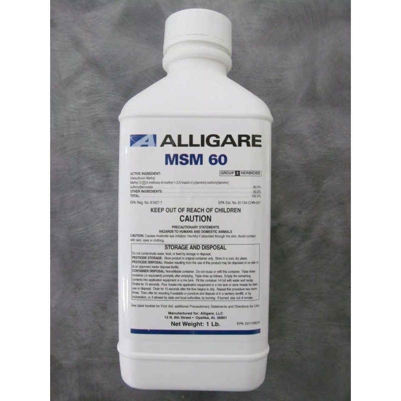 Alligare MSM 60DF Herbicide - 16 Ounces 60% Metsulfuron Methyl
