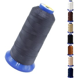 Bonded Nylon Thread for Sewing-Heavy Duty Nylon Thread for Leather, Jeans and Weaving; Upholstery Thread Hair Thread; Outdoor Thread #69 T70 Size 210D/3 1400 Yards（Dark Grey）