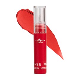 Italia Deluxe Pick 1 Mousse Matte Liquid Lipstick Comfortable Velvet Finish & Zipper Bag (190-06 : HEARTBREAKER, Full Size)