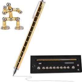 AkoSlale Fidget Pen, Magnetic Pen,Magnetic Fidget Pen,Fidget Pens,Decompression Magnetic Metal Pen,Fidget Toy,Fidget Pens for Kids (Gold)