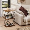 IRCPEN 3-Tier End Table Set of 2, Narrow Side Table,