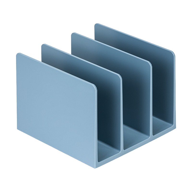 Bookends Simple Style Wide Mouth Design Blue Color Plastic Material