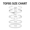 TOFBS Pack of 5 Bracelets for Women Elegant Retro Stackable