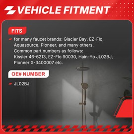 JL02BJ HL-40 Pressure Balancing Cartridge, 40mm Ceramic Pressure Balance Cartridge, Faucet Cartridge Replacement for Tub and Shower Faucet, Replace Kissler 46-6213, EZ-Flo 90030 (JL02BJ)