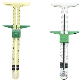 Measuring Sewing Ruler Sewing Slide Gauge Sewing Seam Ruler Measuring Gauge Ruler Sizer Helper Aluminum Plastic Sliding Gauge 5 in 1 Measuring Sewing Ruler Tool Set of 2 (Yellow+White)