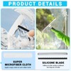 Willinglong Window Squeegee Cleaner with Long Handle(47in), 2 in 1