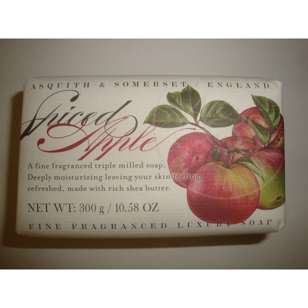 New Asquith & Somerset Made in Portugal 10.58oz/300g Bath Bar Soap Spiced Apple