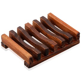 Handmade Natural Wood Soap Dish for Hawaii Style Bathroom,Elegant Wooden Soap Tray