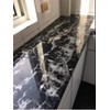 Yancorp Black Marble Contact Paper Black Peel and Stick Wallpaper