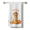 Fall Golden Retriever Kitchen Dish Towel, Golden Retriever Gift