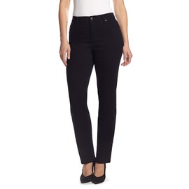 Gloria Vanderbilt womens Amanda Classic High Rise Tapered Jeans, Black, 14 Petite US