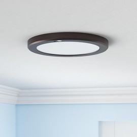 Youtob Motion Sensor Light LED Ceiling Light with 30s/180s Timeout Adjustable 3 Colors,15W 1500lm Round Lighting Fixture for Porches, Closets, Stairs(3000k/4000k/5000k Available) (Bronze)