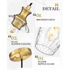 Audickic Gold Pendant Lights Kitchen Island, Modern Hanging Lights Fixtures