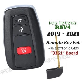 KeylessAutoParts HYQ14FBC for Toyota RAV4 2019 2020 2021 Car Keyless Remote Smart Key Fob -0351