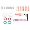 55 Pcs Set TIG Welding Consumables Ceramic Nozzle Heat Resistant