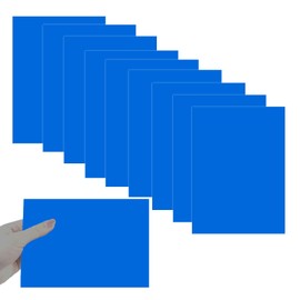 HXymxkeqi 10Pcs Blue Anodized Aluminum Sheet 5" x 7" x 1/32" (0.8mm) Corrosion-Resistant Metal Plates for Laser Engraving, DIY Crafting, Sign Making, Home Decor