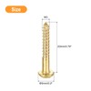 sourcing map Wood Screws M3 x 20mm Slotted Round Head