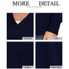 Anelune Women's Cardigans Button Down V Neck Casual Sweater Open