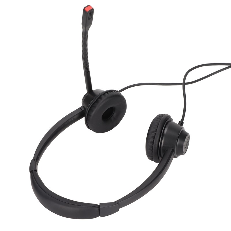 RJ9 Headset Noise Cancelling Mute Function Corded Business Headphone with