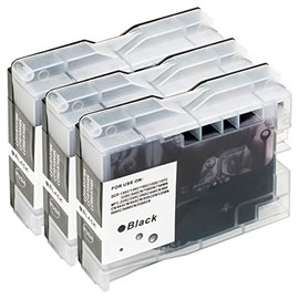 ESMONLINE Set of 3 Multipack Compatible Printer Cartridges to Replace Brother LC 1000 LC 970 Suitable for MFC 885CW 680CN 5460CN 465CN 440CN 235C DCP 770CW 750CW 560CN 540CN 350C 330C (Black)