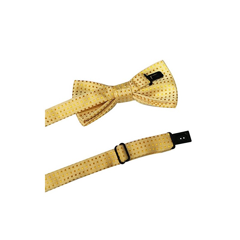 AINOW Kids Bow Tie Color & Dot (Light Yellow Dot))