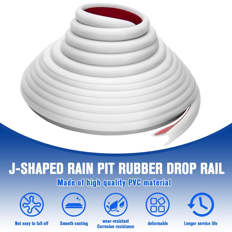 MAHOOMMAKH 40 FT RV Rain Gutter Plastic Drip Rail, 1/2